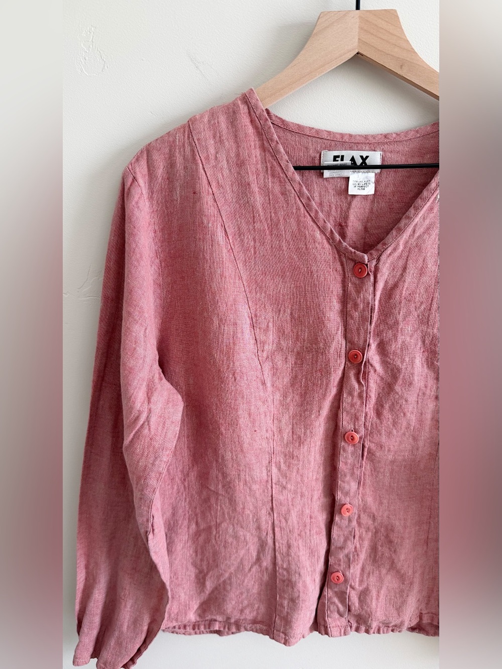 Flax Button Down Long Sleeve Top - Picture 2 of 6